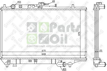 10-25430-SX STELLOX Радиатор, охлаждение двигателя