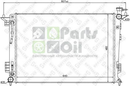 10-25465-SX STELLOX Радиатор, охлаждение двигателя