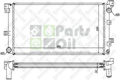 10-25611-SX STELLOX Радиатор, охлаждение двигателя