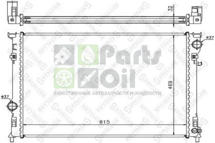 10-25627-SX STELLOX Радиатор, охлаждение двигателя