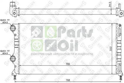 10-25712-SX STELLOX Радиатор, охлаждение двигателя