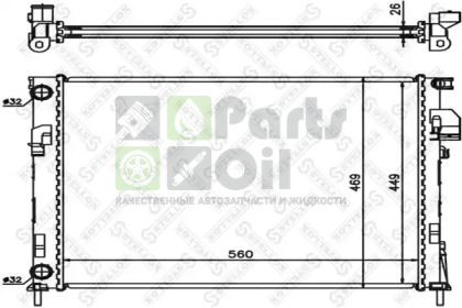 10-26003-SX STELLOX Радиатор, охлаждение двигателя