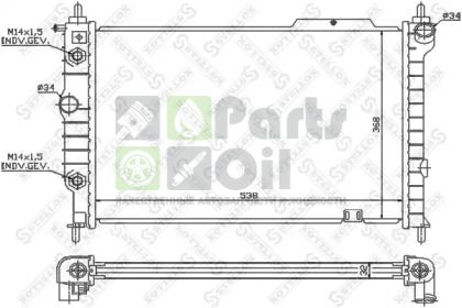 10-26011-SX STELLOX Радиатор, охлаждение двигателя