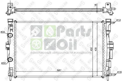 10-26173-SX STELLOX Радиатор, охлаждение двигателя