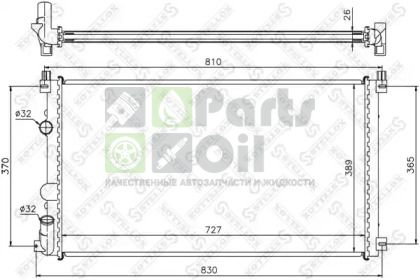 10-26182-SX STELLOX Радиатор, охлаждение двигателя