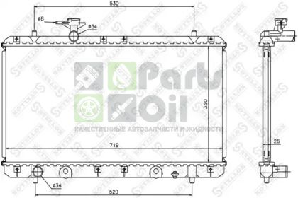 10-26253-SX STELLOX Радиатор, охлаждение двигателя