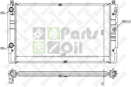 10-26422-SX STELLOX Радиатор, охлаждение двигателя