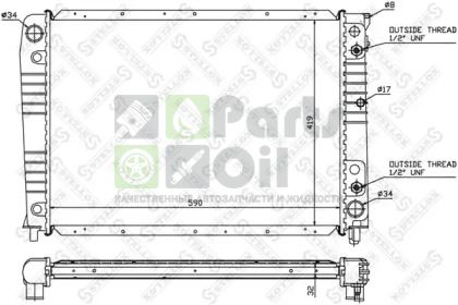 10-26449-SX STELLOX Радиатор, охлаждение двигателя