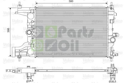 701594 VALEO Радиатор, охлаждение двигателя