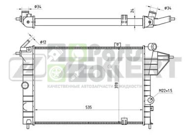 MK-1015 ZEKKERT Радиатор, охлаждение двигателя