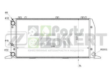 MK-1019 ZEKKERT Радиатор, охлаждение двигателя
