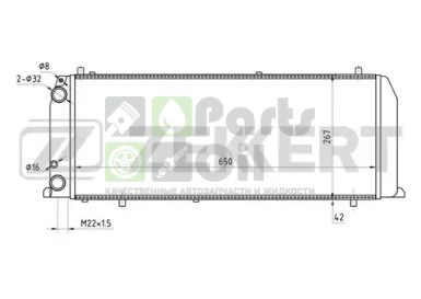 MK-1020 ZEKKERT Радиатор, охлаждение двигателя
