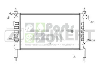 MK-1035 ZEKKERT Радиатор, охлаждение двигателя