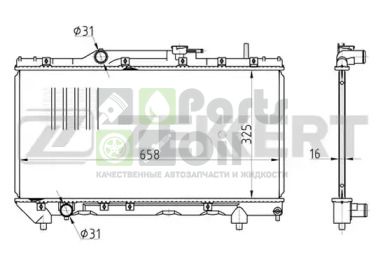 MK-1043 ZEKKERT Радиатор, охлаждение двигателя