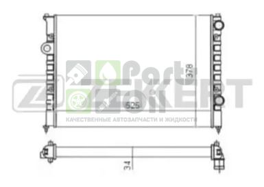 MK-1053 ZEKKERT Радиатор, охлаждение двигателя