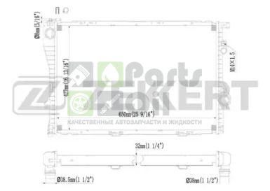 MK-1071 ZEKKERT Радиатор, охлаждение двигателя