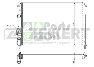 MK-1082 ZEKKERT Радиатор, охлаждение двигателя