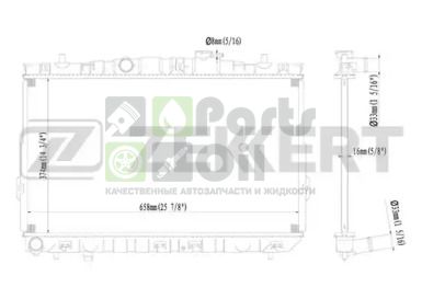 MK-1153 ZEKKERT Радиатор, охлаждение двигателя