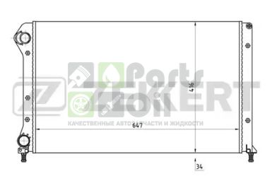 MK-1159 ZEKKERT Радиатор, охлаждение двигателя