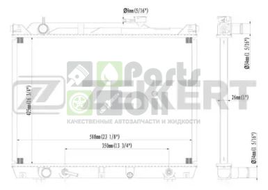 MK-1169 ZEKKERT Радиатор, охлаждение двигателя
