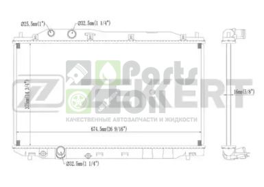 MK-1213 ZEKKERT Радиатор, охлаждение двигателя