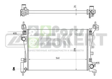 MK-1280 ZEKKERT Радиатор, охлаждение двигателя