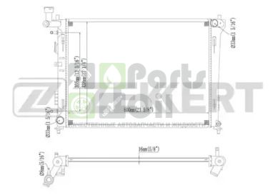MK-1309 ZEKKERT Радиатор, охлаждение двигателя