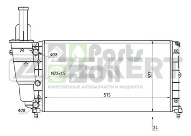 MK-1310 ZEKKERT Радиатор, охлаждение двигателя