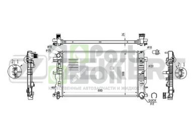 MK-1355 ZEKKERT Радиатор, охлаждение двигателя