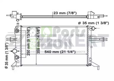 MK-1380 ZEKKERT Радиатор, охлаждение двигателя