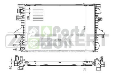 MK-1454 ZEKKERT Радиатор, охлаждение двигателя