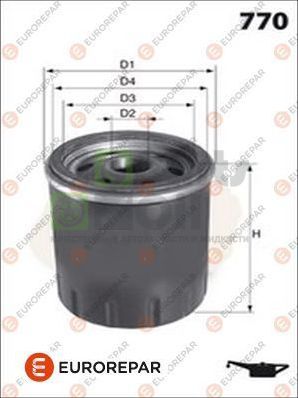 Масляный фильтр Eurorepar для Volkswagen Golf V 2004-2009. Артикул 1619270480