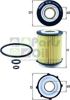 Масляный фильтр Mahle-Knecht для Mercedes-Benz CLA I (C117, X117) 2013-2019. Артикул OX 982D