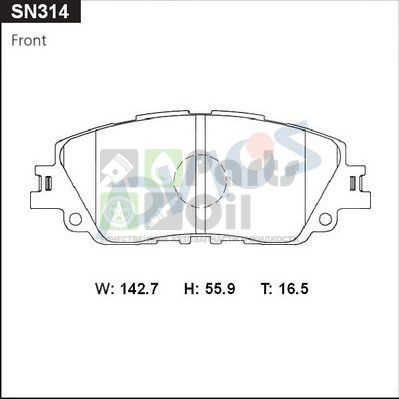 Тормозные колодки Advics для Toyota RAV4 V XA50 2018-2024. Артикул SN314