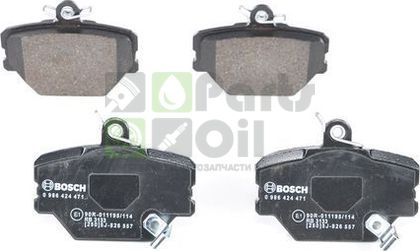 Тормозные колодки Bosch Low-Metallic передние для Smart Fortwo I W450 1998-2007. Артикул 0 986 424 471