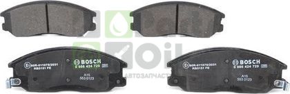 Тормозные колодки Bosch Low-Metallic передние для SsangYong Rexton III 2012-2017. Артикул 0 986 424 729