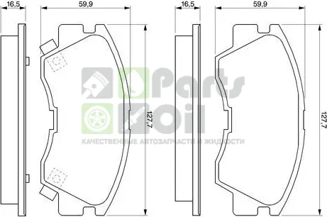 Тормозные колодки Bosch Low-Metallic передние для Mitsubishi Pajero I 1987-1991. Артикул 0 986 460 978