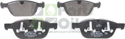 Тормозные колодки Bosch Low-Metallic передние для Volvo XC60 I 2008-2017. Артикул 0 986 494 305
