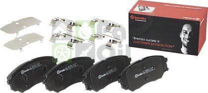 Тормозные колодки Brembo передние для Hyundai Santa Fe IV 2018-2024. Артикул P 30 086