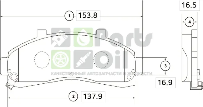 Тормозные колодки CTR передние для Ford Explorer II 1995-2002. Артикул GK0150