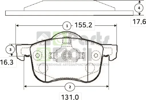 Тормозные колодки CTR передние для Volvo V70 II 1999-2008. Артикул GK1220