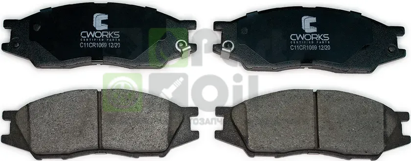 Тормозные колодки Cworks передние для Nissan Almera Classic I 2006-2013. Артикул C11CR1069