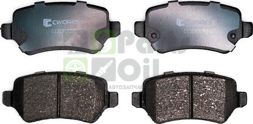 Тормозные колодки Cworks задние для Chevrolet Viva 2003-2008. Артикул C12CR0050