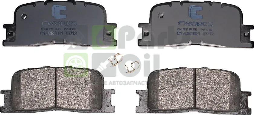 Тормозные колодки Cworks задние для Toyota Wish I 2003-2009. Артикул C12CR1021