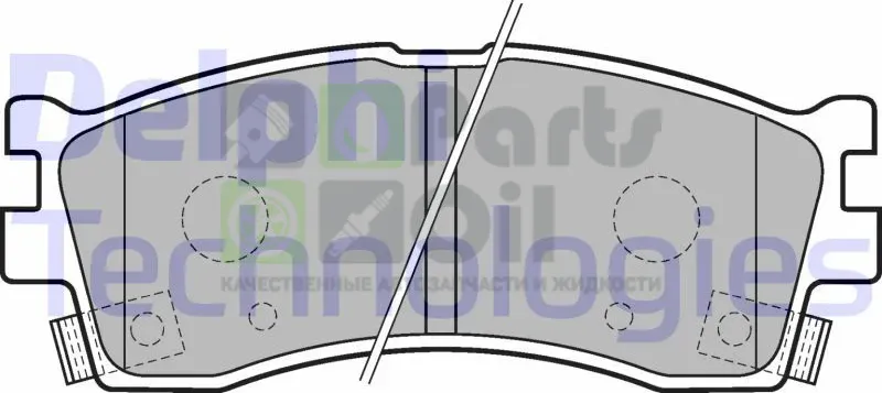 Тормозные колодки Delphi Low-Metallic передние для Kia Clarus I 1996-1999. Артикул LP1702