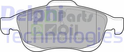 Тормозные колодки Delphi Low-Metallic передние для Citroen C4 II 2006-2024. Артикул LP2101