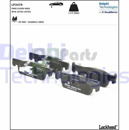 Тормозные колодки Delphi Low-Metallic передние для Renault Logan II 2011-2024. Артикул LP2479