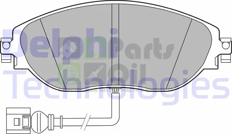 Тормозные колодки Delphi Low-Metallic передние для Audi Q3 II F3 2018-2024. Артикул LP3389