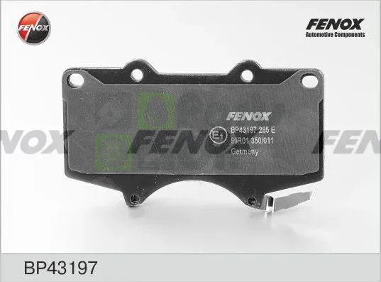 Тормозные колодки Fenox передние для Toyota FJ Cruiser 2005-2018. Артикул BP43197