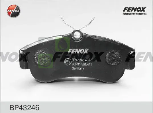 Тормозные колодки Fenox передние для Nissan Primera P11 1996-2002. Артикул BP43246